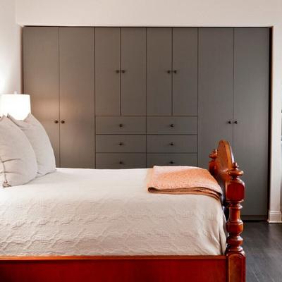 Grey Modern Design Lacquer Bedroom Cabinet Wardrobe