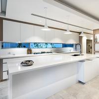 Australia Modern Style High Gloss White Lacquer Kitchen Cabinets
