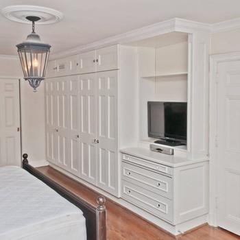 Solid Wood Cherry Bedroom TV Cabinet Wardrobe