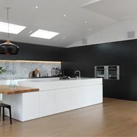 Black PVC Modern Design Kitchen Cabinet