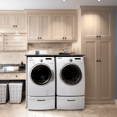 Custom Modern Design Shaker Laundry Cabinets