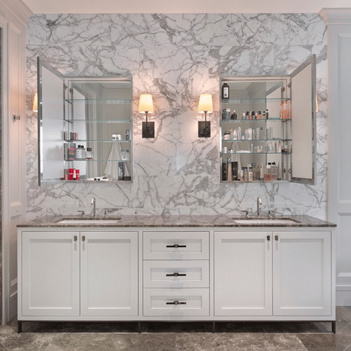 Customize Modern Design White Bathroom Cabinets