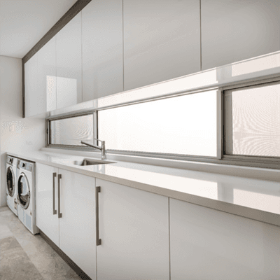 Australia Style Gloss White Laundry Cabinets