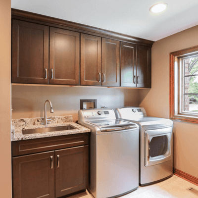 Solid Wood Laundry Room Cabinets